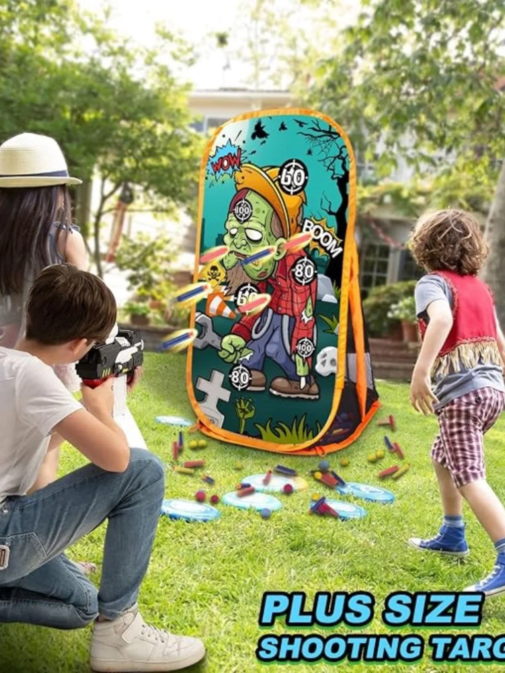 Quanquer Kids Zombie Shooting Practice Target Toy - Compatible with Nerf Gun
